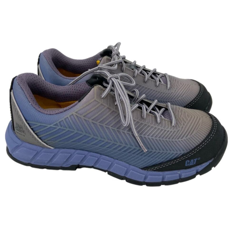Cat Work Shoe Sneaker Size 8 Gray Array Composite… - image 1